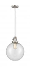 Innovations Lighting 201CSW-SN-G204-10 - Beacon - 1 Light - 10 inch - Brushed Satin Nickel - Cord hung - Mini Pendant