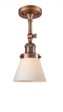 Innovations Lighting 201F-AC-G61 - Cone - 1 Light - 6 inch - Antique Copper - Semi-Flush Mount