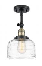 Innovations Lighting 201F-BAB-G713 - Bell - 1 Light - 8 inch - Black Antique Brass - Semi-Flush Mount