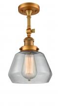 Innovations Lighting 201F-BB-G172 - Fulton - 1 Light - 7 inch - Brushed Brass - Semi-Flush Mount