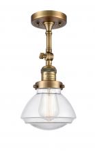  201F-BB-G322 - Olean - 1 Light - 7 inch - Brushed Brass - Semi-Flush Mount