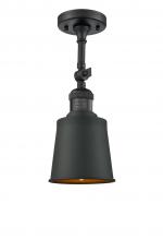 Innovations Lighting 201F-BK-M9-BK - Addison - 1 Light - 5 inch - Matte Black - Semi-Flush Mount