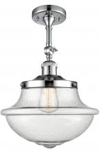  201F-PC-G544 - Oxford - 1 Light - 12 inch - Polished Chrome - Semi-Flush Mount