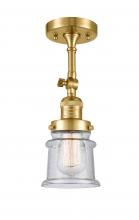 Innovations Lighting 201F-SG-G184S - Canton - 1 Light - 5 inch - Satin Gold - Semi-Flush Mount