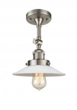  201F-SN-G1 - Halophane - 1 Light - 9 inch - Brushed Satin Nickel - Semi-Flush Mount