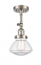 Innovations Lighting 201F-SN-G322 - Olean - 1 Light - 7 inch - Brushed Satin Nickel - Semi-Flush Mount