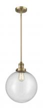 Innovations Lighting 201S-BB-G204-12 - Beacon - 1 Light - 12 inch - Brushed Brass - Stem Hung - Mini Pendant