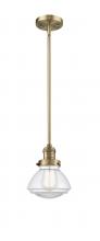  201S-BB-G322 - Olean - 1 Light - 7 inch - Brushed Brass - Stem Hung - Mini Pendant