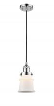 Innovations Lighting 201S-BK-G184S - Canton - 1 Light - 5 inch - Matte Black - Stem Hung - Mini Pendant