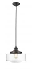  201S-OB-G692-12 - Bridgeton - 1 Light - 12 inch - Oil Rubbed Bronze - Stem Hung - Mini Pendant