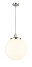 Innovations Lighting 201S-PN-G201-14-LED - Beacon - 1 Light - 14 inch - Polished Nickel - Stem Hung - Pendant