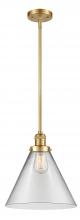 Innovations Lighting 201S-SG-G42-L - Cone - 1 Light - 12 inch - Satin Gold - Stem Hung - Mini Pendant