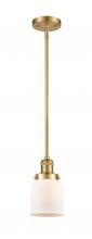 Innovations Lighting 201S-SG-G51 - Bell - 1 Light - 5 inch - Satin Gold - Stem Hung - Mini Pendant