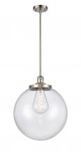  201S-SN-G202-16 - Beacon - 1 Light - 16 inch - Brushed Satin Nickel - Stem Hung - Pendant