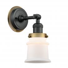 Innovations Lighting 203BK-BPBB-HRBB-G181S - Canton - 1 Light - 5 inch - Matte Black - Sconce