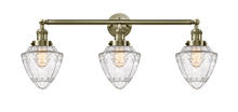  205-AB-G664-7 - Bullet - 3 Light - 34 inch - Antique Brass - Bath Vanity Light