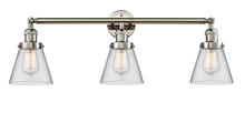 Innovations Lighting 205-PN-G62 - Cone - 3 Light - 30 inch - Polished Nickel - Bath Vanity Light