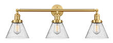  205-SG-G44 - Cone - 3 Light - 32 inch - Satin Gold - Bath Vanity Light