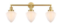  205-SG-G661-7 - Bullet - 3 Light - 34 inch - Satin Gold - Bath Vanity Light