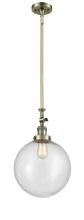  206-AB-G204-12 - Beacon - 1 Light - 12 inch - Antique Brass - Stem Hung - Mini Pendant