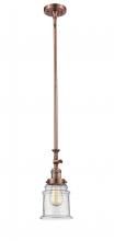  206-AC-G184 - Canton - 1 Light - 6 inch - Antique Copper - Stem Hung - Mini Pendant