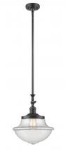  206-OB-G542 - Oxford - 1 Light - 12 inch - Oil Rubbed Bronze - Stem Hung - Mini Pendant