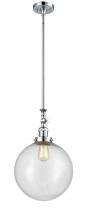  206-PC-G204-12 - Beacon - 1 Light - 12 inch - Polished Chrome - Stem Hung - Mini Pendant