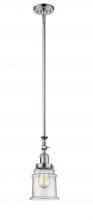 Innovations Lighting 206-PN-G184 - Canton - 1 Light - 6 inch - Polished Nickel - Stem Hung - Mini Pendant