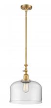 Innovations Lighting 206-SG-G72-L-LED - Bell - 1 Light - 12 inch - Satin Gold - Stem Hung - Mini Pendant