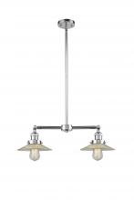  209-PC-G2 - Halophane - 2 Light - 21 inch - Polished Chrome - Stem Hung - Island Light