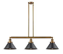 Innovations Lighting 213-BB-M10-BK - Briarcliff - 3 Light - 43 inch - Brushed Brass - Stem Hung - Island Light