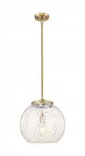 Innovations Lighting 221-1S-BB-G1216-14WM - White Mouchette - 1 Light - 14 inch - Brushed Brass - Stem Hung - Pendant