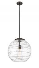  221-1S-OB-G1213-16-BB-95-LED - Athens Deco Swirl - 1 Light - 16 inch - Oil Rubbed Bronze - Cord hung - Pendant