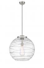  221-1S-SN-G1213-18 - Athens Deco Swirl - 1 Light - 18 inch - Brushed Satin Nickel - Cord hung - Pendant