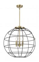 Innovations Lighting 221-3S-AB-CE-22-BK - Lake Placid - 3 Light - 22 inch - Antique Brass - Pendant