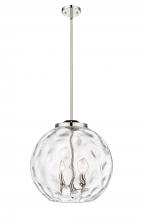 Innovations Lighting 221-3S-PN-G1215-16-LED - Athens Water Glass - 3 Light - 16 inch - Polished Nickel - Cord hung - Pendant