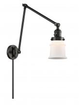 Innovations Lighting 238-BK-G181S - Canton - 1 Light - 8 inch - Matte Black - Swing Arm