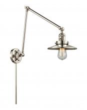  238-PN-M1 - Railroad - 1 Light - 8 inch - Polished Nickel - Swing Arm