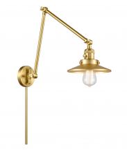  238-SG-M4 - Railroad - 1 Light - 8 inch - Satin Gold - Swing Arm