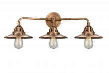 Innovations Lighting 288-3W-AC-M3-AC-LED - Railroad - 3 Light - 26 inch - Antique Copper - Bath Vanity Light