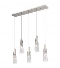 Innovations Lighting 322-5I-SN-G322-3CL - Amherst Brook - 5 Light - 33 inch - Brushed Satin Nickel - Cord Hung - Island Light