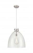 Innovations Lighting 410-1PL-SN-G412-18CL - Newton Bell - 1 Light - 18 inch - Satin Nickel - Cord hung - Pendant