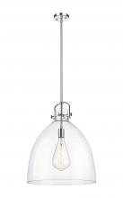  410-1SL-PN-G412-18CL - Newton Bell - 1 Light - 18 inch - Polished Nickel - Pendant