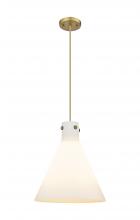 Innovations Lighting 410-3PL-BB-G411-16WH - Newton Cone - 3 Light - 16 inch - Brushed Brass - Cord hung - Pendant