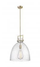  411-1SL-BB-G412-16SDY - Newton Bell - 1 Light - 16 inch - Brushed Brass - Pendant