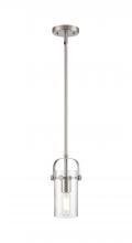  423-1S-SN-G423-7SDY - Pilaster II Cylinder - 1 Light - 7 inch Long Glass - Satin Nickel - Pendant