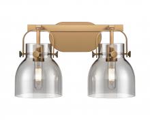 Innovations Lighting 423-2W-BB-G412-6SM - Pilaster II Bell - 2 Light - 17 inch - Brushed Brass - Bath Vanity Light