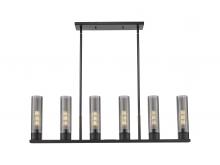 Innovations Lighting 429-6I-BK-G429-8SM - Empire - 6 Light - 44 inch - Matte Black - Linear Pendant