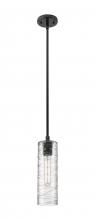 Innovations Lighting 434-1S-BK-G434-12DE - Crown Point - 1 Light - 5 inch - Matte Black - Pendant