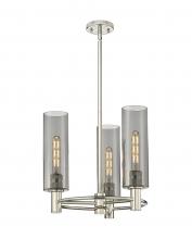  434-3CR-PN-G434-12SM - Crown Point - 3 Light - 18 inch - Polished Nickel - Pendant